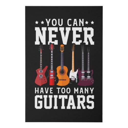 Guitar Player Music Guitarist Musician Band funny Faux Canvas Print