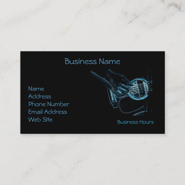 Guitar Player Music Lover's Business Cards (Front)