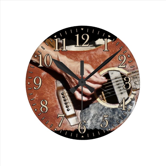 Guitar Player Music Themed Wall Clock