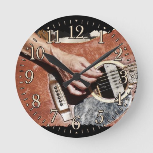 Guitar Player Music Themed Wall Clock