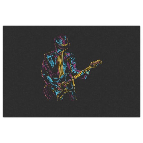 guitar player music tissue paper