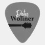 Guitar Player Name on a Cool Gray Guitar Pick