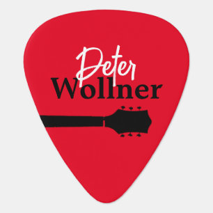 Guitar Player Name Red Guitar Pick