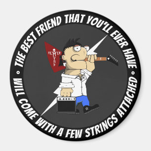 Guitar Player On The Road Again Best Friend Comic Magnet