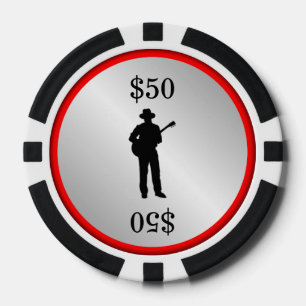 Guitar Player Poker Chips