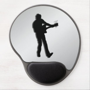 Guitar Player Silver Gel Mouse Pad