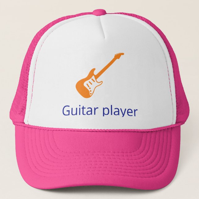 Guitar player  trucker hat (Front)