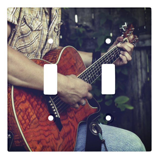 Guitar Player Wall Switch Plate (Front)
