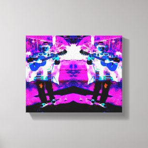 Guitar players art canvas print