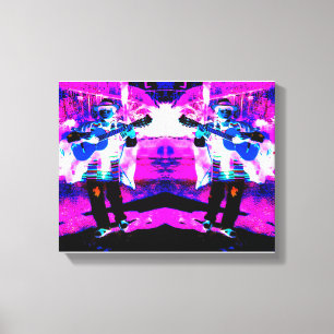 Guitar players art canvas print