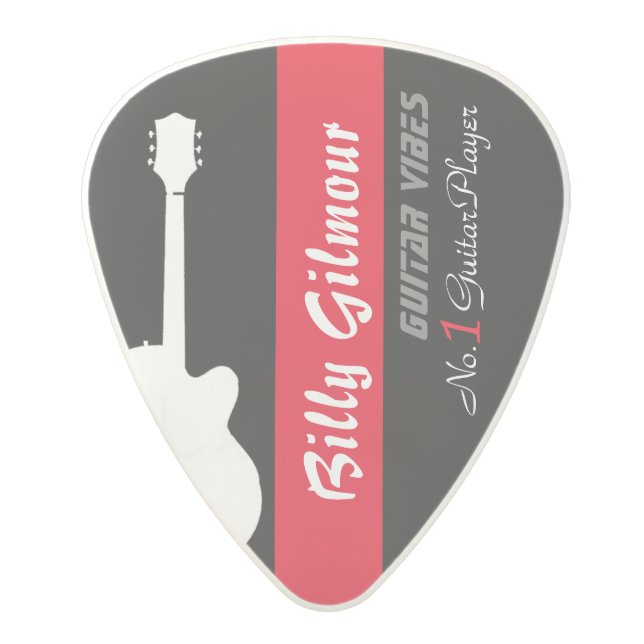 guitar player's create your own polycarbonate guitar pick (Front)