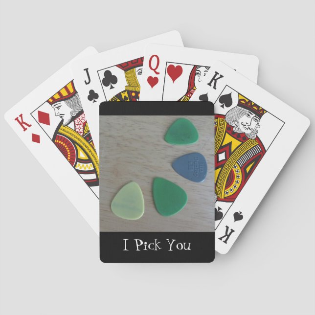 Guitar Players Picks Funny  Poker Cards (Back)