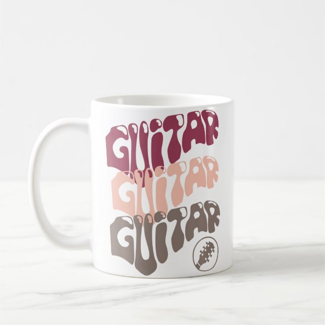 Guitar Playing Band Musician Live Music Coffee Mug (Left)