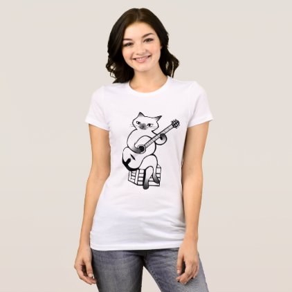 GUITAR PLAYING CAT T-shirts