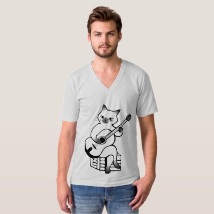 GUITAR PLAYING CAT T-shirts