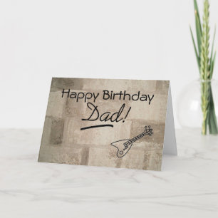 Guitar Playing Dad Birthday Card