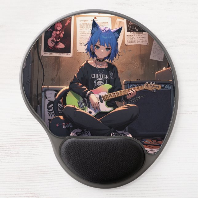 Guitar Playing Girl Mousepad (Front)