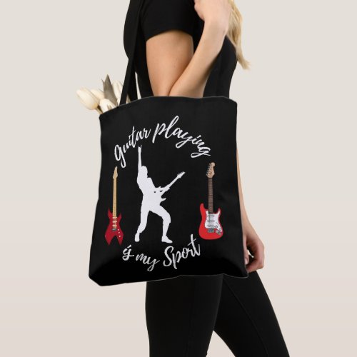 Guitar Playing is My Sport Dark Tote Bag