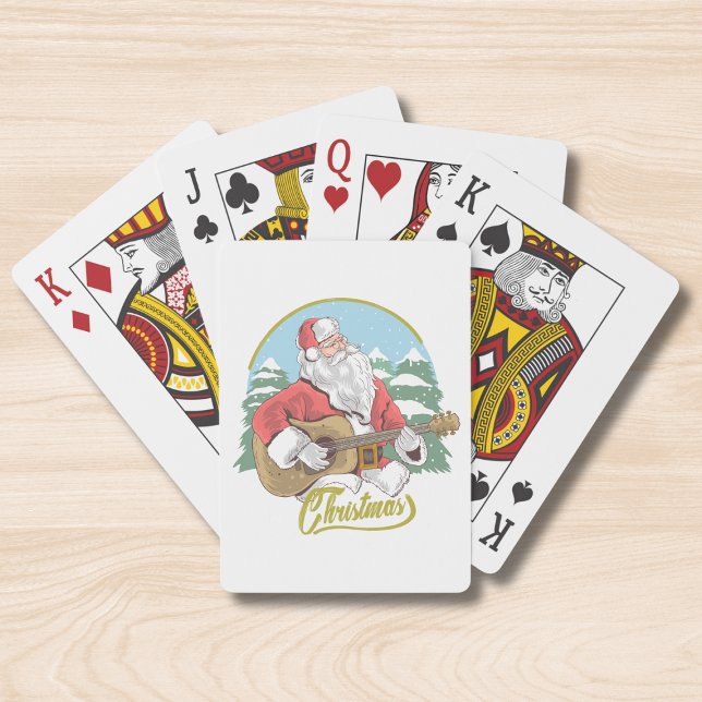 Guitar Playing Santa Claus | Christmas Poker Cards (Creator Uploaded)
