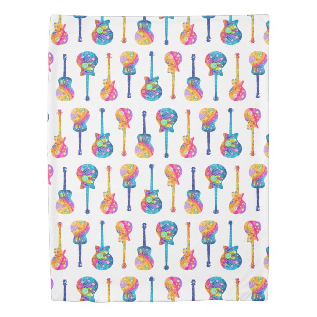 GUITAR POP ART DUVET COVER (Front)