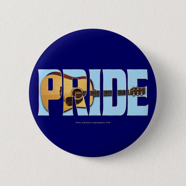 Guitar Pride Pinback Button (Front)