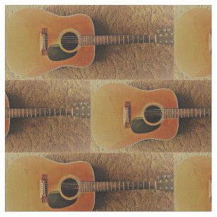 guitar print fabric