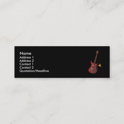 Guitar Profile Card Business Cards