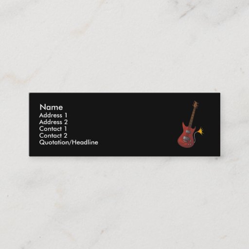 Customizable Guitar Profile Card Business Cards