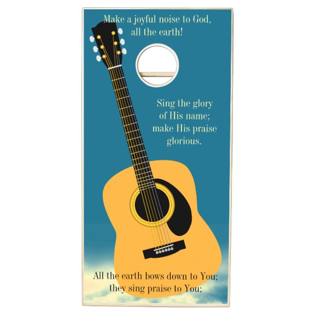 Guitar Psalms Cornhole Set (Left)