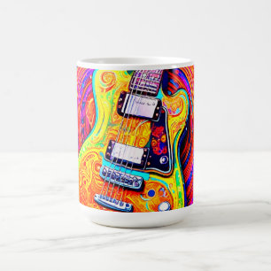 GUITAR PSYCHEDELIC COFFEE MUG