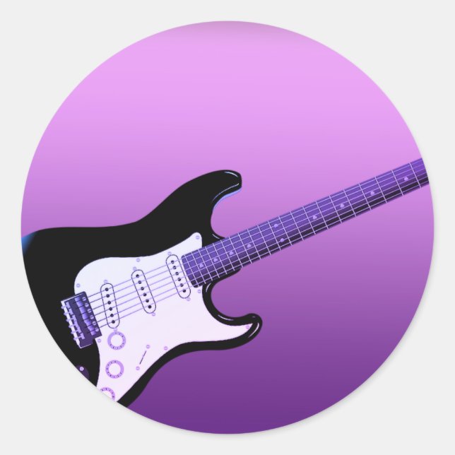 Guitar Purple Sticker (Front)
