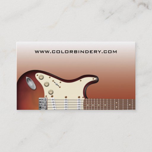 Customizable Guitar Pusher - Electric Business Card