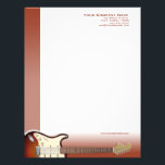 Guitar Pusher Letterhead<br><div class="desc">We design custom invitations, greeting cards, stationery and other items.</div>