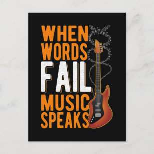 Guitar Quote Guitarist Inspirational Music Lover Postcard
