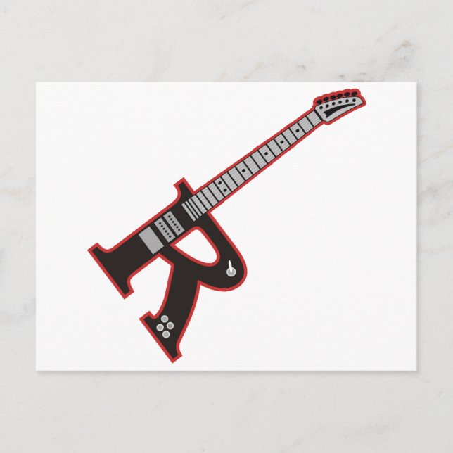 Guitar R Postcard (Front)