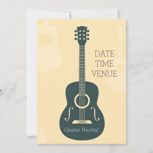 Guitar Recital elegant stylish performance Invitation