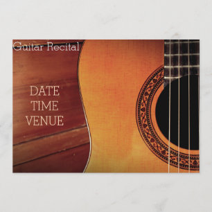 Guitar Recital elegant stylish performance Invitation