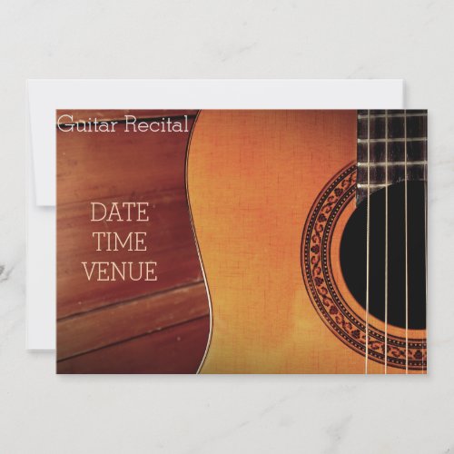 Guitar Recital elegant stylish performance Invitation