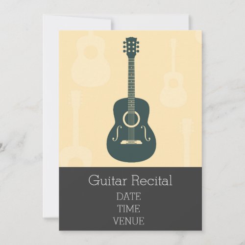 Guitar Recital elegant stylish performance Invitation