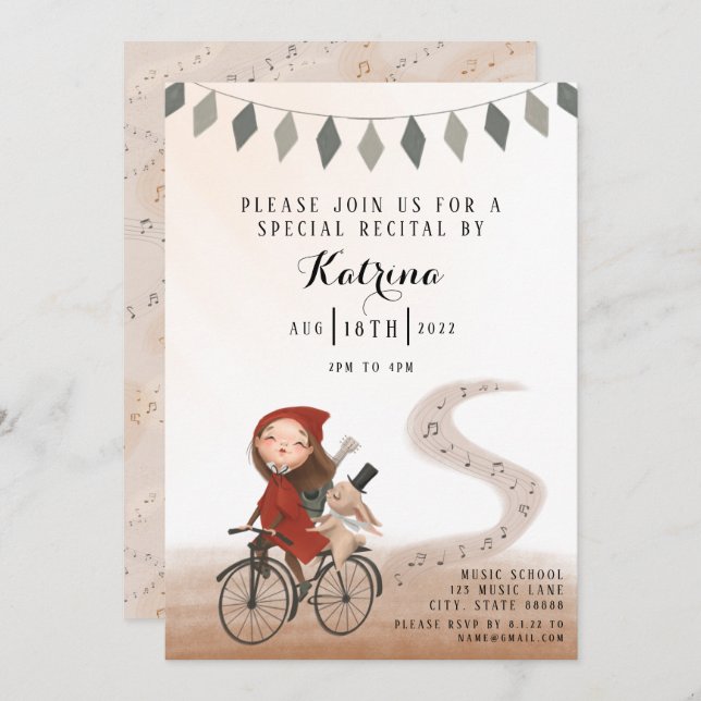 Guitar Recital Invitation (Front/Back)