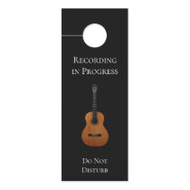Guitar Recording Do Not Disturb Black and White Door Hanger Guitar Recording Do Not Disturb Black and White Door Hanger