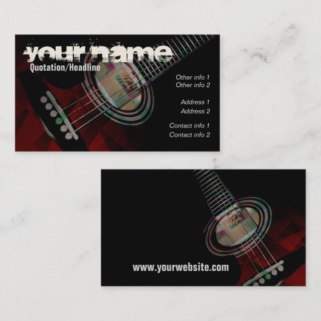 GUITAR "Redtrax" Business card V2.0 (Front/Back)