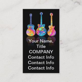 GUITAR REFLECTIONS Customizable BUSINESS CARDS