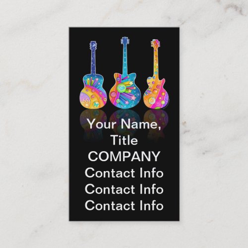GUITAR REFLECTIONS Customizable BUSINESS CARDS