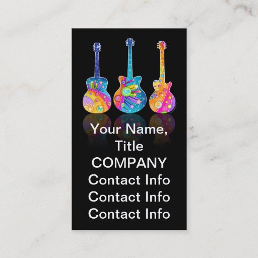 Customizable GUITAR REFLECTIONS Customizable BUSINESS CARDS