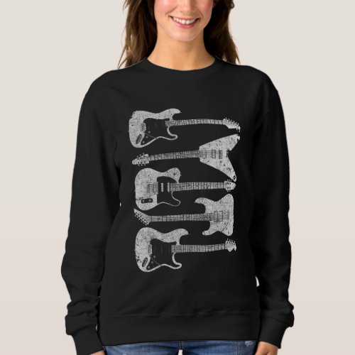 Guitar    Retro Style For Guitarist Sweatshirt