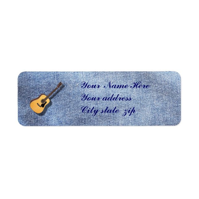 GUITAR-RETURN ADDRESS LABEL (Front)
