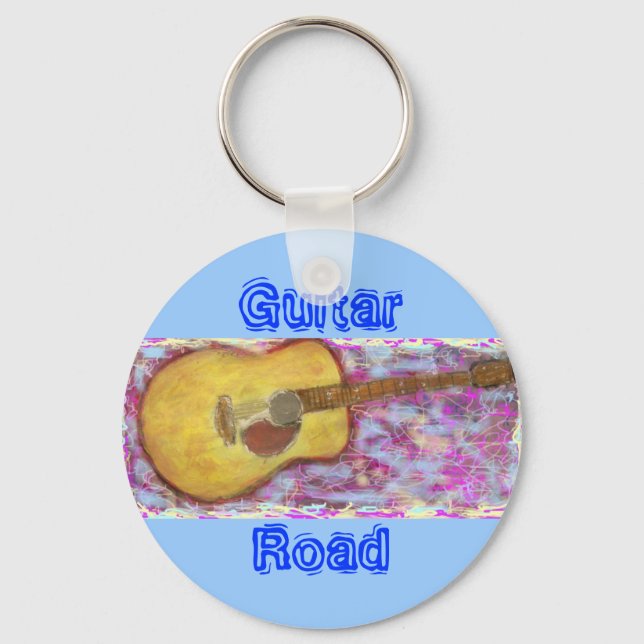 Guitar Road Keychain (Front)