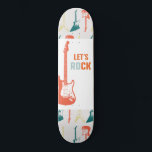 Guitar Rock and Roll Music Rockstar Skateboard<br><div class="desc">With a funky electric guitar design these skateboards are suitable for kids and teens. Rock on!</div>