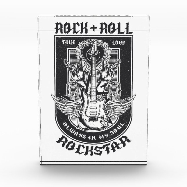 Guitar Rock design Acrylic Award (Front)